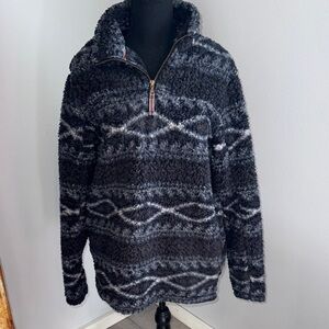Men's Black and Gray Sherpa